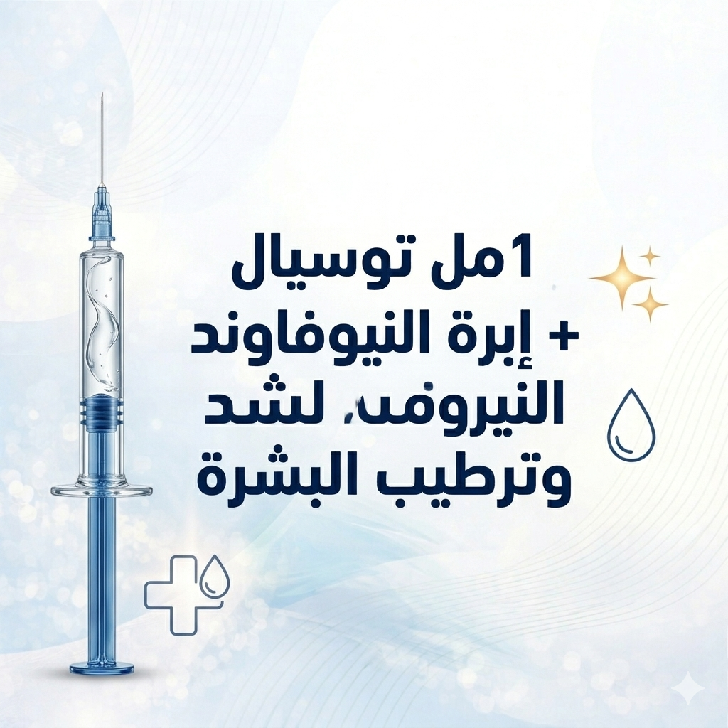 1مل توسيال <br/> + إبرة النيوفاوند لشد وترطيب البشرة