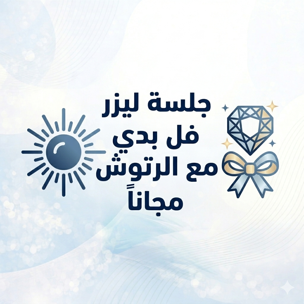 جلسة ليزر فل بدي مع الرتوش مجاناً